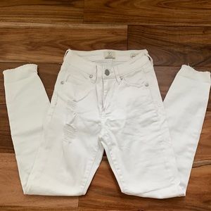 Cotton On White Distressed Skinny Jeans